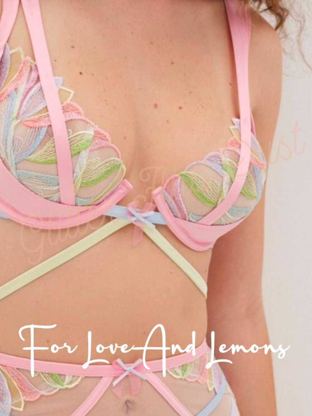 For Love And Lemons Pastel Punch Bra